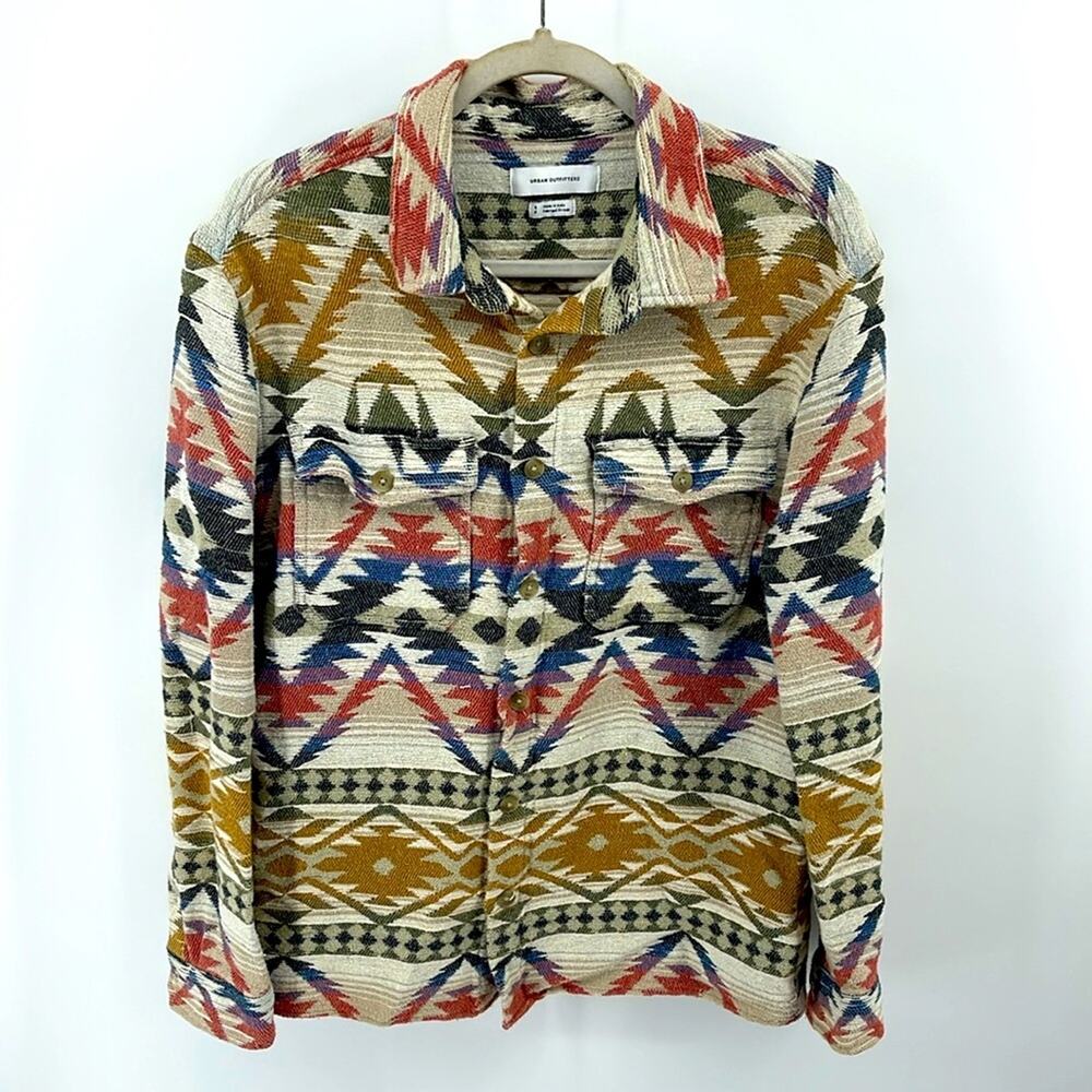 Urban Outfitters southwestern long sleeve button up heavy weight shirt shacket S
